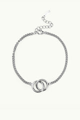 Double Ring Bracelet Silver
