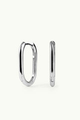 Oval Earrings Silver