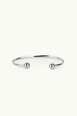 Big Double Bubble Cuff Bracelet Silver