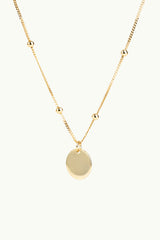 Little Bubble Plate Necklace Gold
