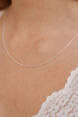 1mm Bali Chain Necklace Silver