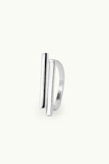 Double Bar Multisize Ring Silver