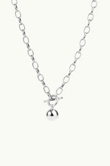 Cable Chain Bubble Necklace Silver