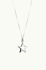 Hanging Star Necklace Silver
