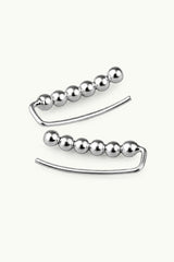 Bubble Line Earrings Silver