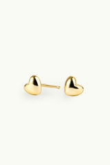 Little Heart Stud Earrings Gold