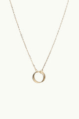 Double Ring Necklace Gold