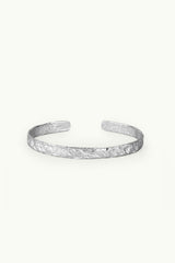 Crumpled Foil Cuff Bracelet Silver