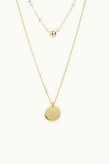 Bubble Plate Necklace Gold