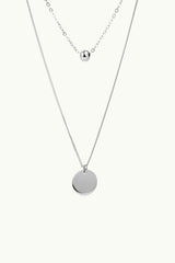 Bubble Plate Necklace Silver