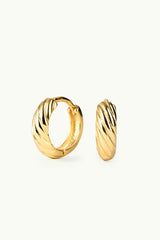 Small Vintage Hoop Earrings Gold