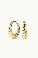 Twisted Vintage Hoop Earrings Gold
