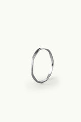 2mm Hammered Ring Silver