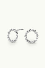 Bubble Circle Earrings Silver