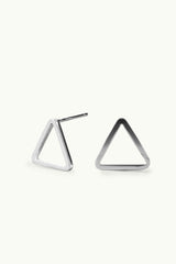 Triangle Stud Earrings Silver