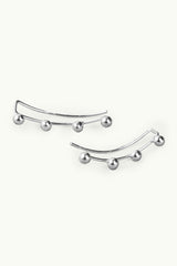 Bubble Gap Bubble Line Earrings Silver