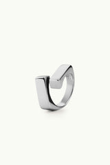 Angled Multisize Ring Silver