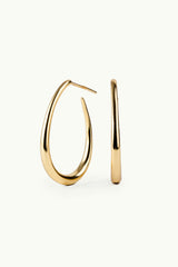 Oval Stud Earrings Gold