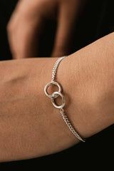 Double Ring Bracelet Silver