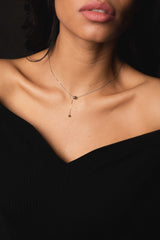 Double Bubble Necklace Silver