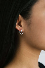 Heart Earrings Silver