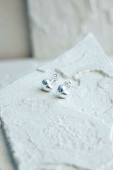Heart Stud Earrings Silver