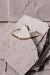 Imperfect Plain Cuff Bracelet Gold