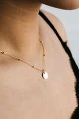 Little Bubble Plate Necklace Gold