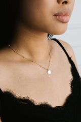 Little Bubble Plate Necklace Gold