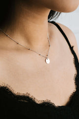 Little Bubble Plate Necklace Silver