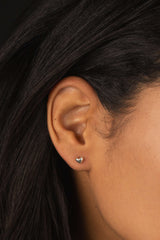 Little Heart Stud Earrings Silver
