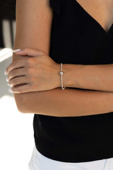 Sliding Bubble Bracelet Silver