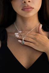 Hammered Plate Toggle Necklace Silver