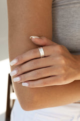 Brushed Band Multisize Ring Silver
