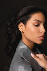 Single Circle Stud Earrings Gold