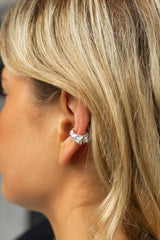 Melted Ear Cuff Silver