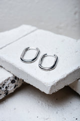 Oval Earrings Silver