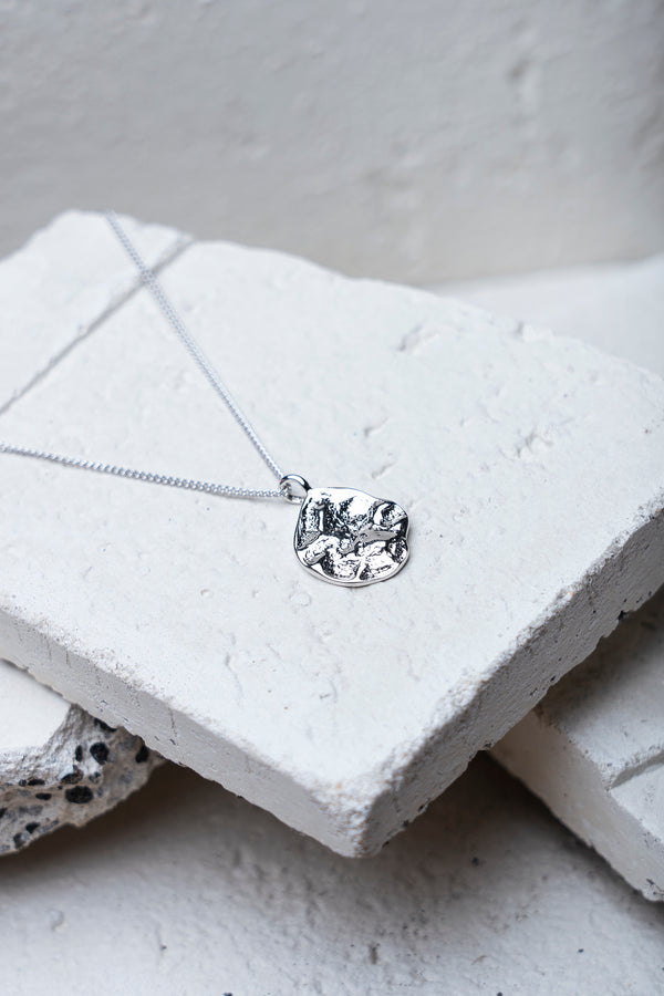 Imperfect Plate Necklace Silver