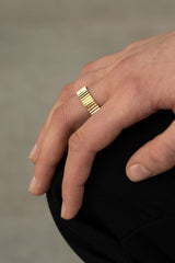 Shiny Multisize Ring Gold