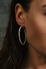 Big Circle Bubble Earrings Silver