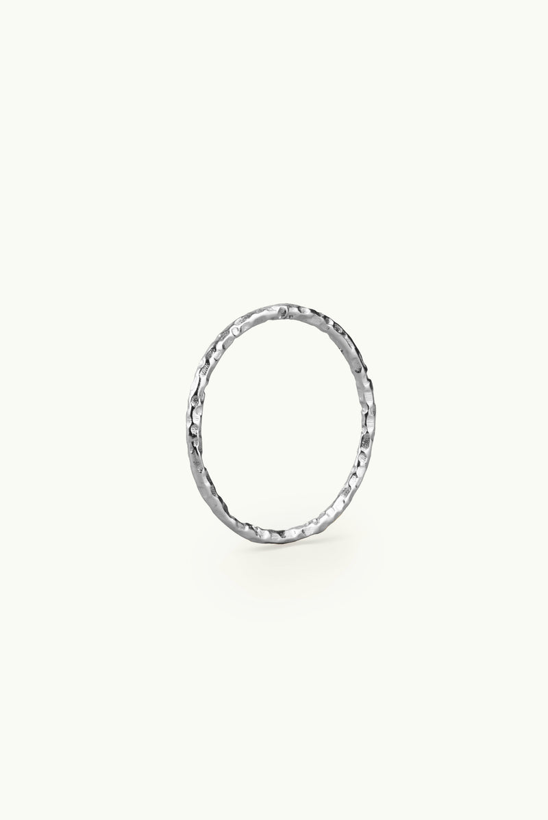 Hammered Tiny Ring Silver