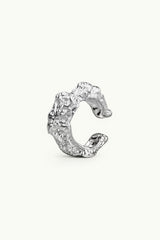 Melted Ear Cuff Silver