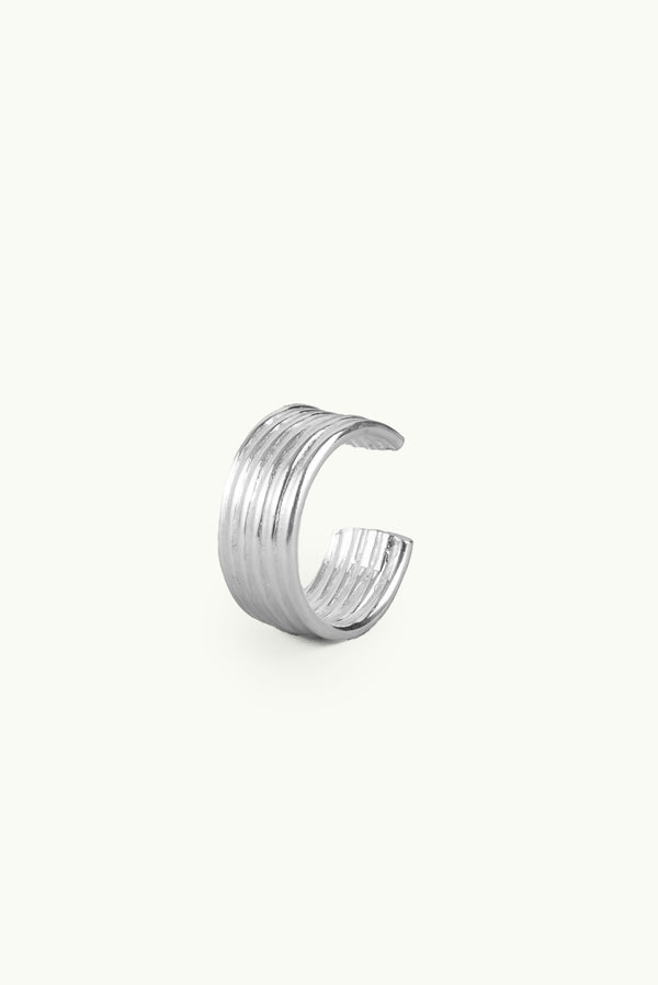 Layered Ear Cuff Silver
