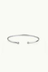 Double Bubble Cuff Bracelet Silver