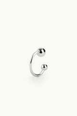Double Bubble Ear Cuff Silver