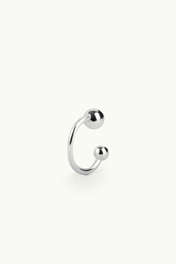 Double Bubble Ear Cuff Silver