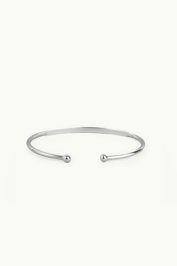 Double Bubble Cuff Bracelet Silver
