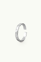 3mm Crumpled Foil Multisize Ring Silver