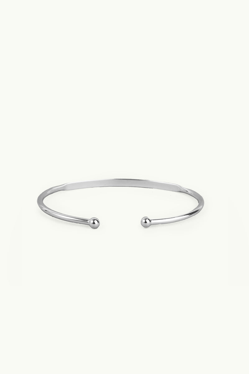 Double Bubble Cuff Bracelet Silver