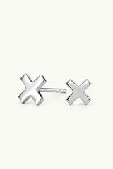 X Earrings Silver